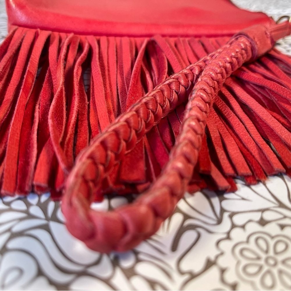 Jacquie Aiche Fringed Leather Clutch | Boho Luxury Statement Bag - Picture 10 of 12